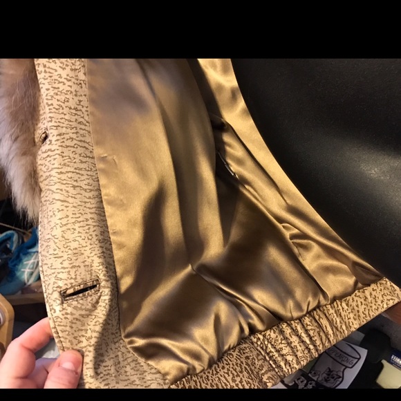 J.PERCY for MARVIN RICHARDS CHEETAH PRINT LEATHER  JACKET W/WOLF FUR COLLAR/SZ L - Picture 8 of 14